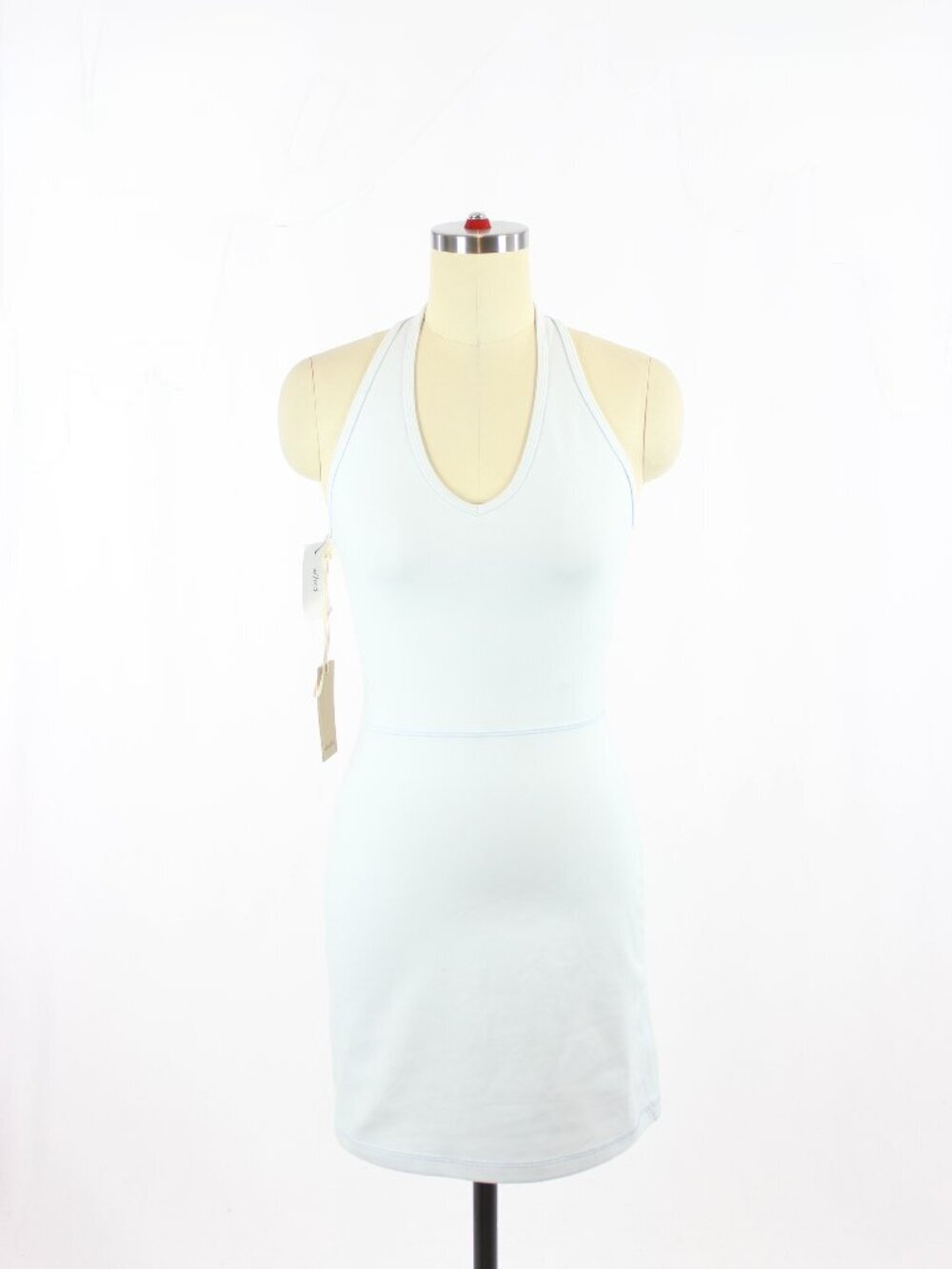 NWT Aritzia WILFRED FREE Whistles Cloud Blue Life Jersey Mini Dress, Size XS